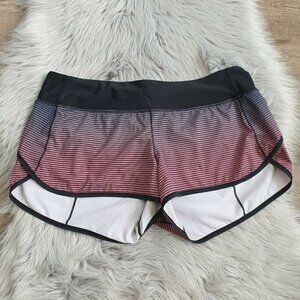 Used lululemon Speed Shorts‎ Red Black Ombre Water H2O Black Size 10?